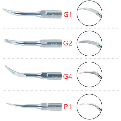 Couleur argentée ultrasonique d'acier inoxydable Endo Tips In Endodontics Durable