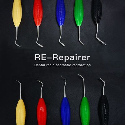 Instruments chirurgicaux dentaires multicolores portatifs pratiques pour le remplissage composé