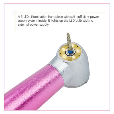 5 grandes vitesses dentaires Handpiece de jet d'eau avec l'incidence en céramique de lumière de cinq LED