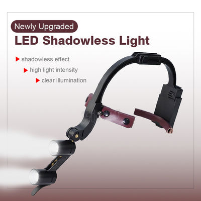 Loupes binoculaires menées dentaires réglables 2.5x 3.5x de phare de bandeau