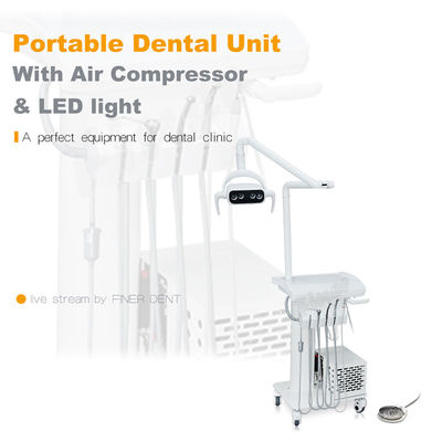 Lampe à LED de plateau dentaire Unité dentaire portable avec compresseur d'air