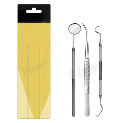 3 pièces en acier inoxydable Instruments dentaires orthodontiques Miroir de bouche Outils dentaires