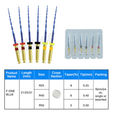 Fichiers rotatifs de nickel et de titane pour le canal radiculaire dentaire Fichiers protaper pour l' endodontie