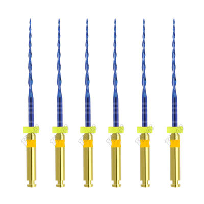 Fichiers rotatifs dentaires activés par la chaleur Fichier dentaire endodontique nickel titane bleu