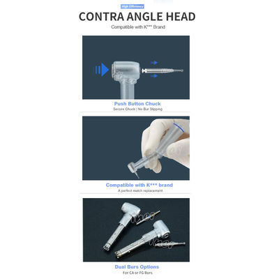 Partie de la tête de l'accessoire dentaire pour la pièce à main à angle inverse