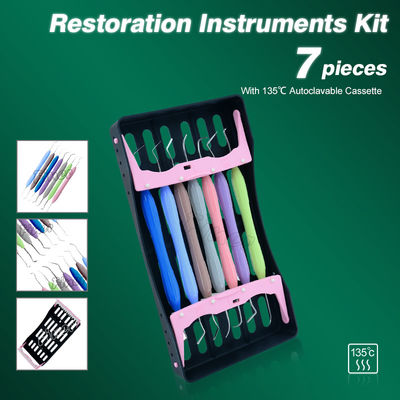 Équipement de prothèse dentaire ensemble d'instruments de restauration esthétique pour le remplissage de résine non adhésive