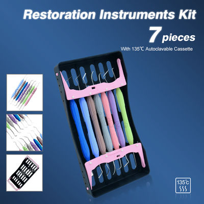 Équipement de prothèse dentaire ensemble d'instruments de restauration esthétique pour le remplissage de résine non adhésive