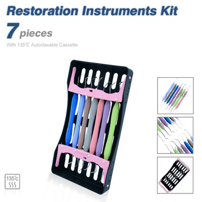 Kit de restauration esthétique de remplissage de résine dentaire à manche de silicone antidérapant