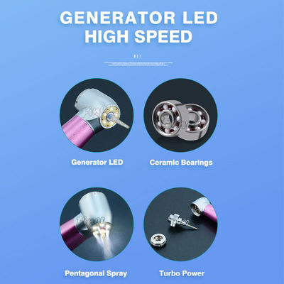 5 Led Colorant Dental Handpiece Dental Handpiece 5 Led Dental à grande vitesse Colorant Handpiece